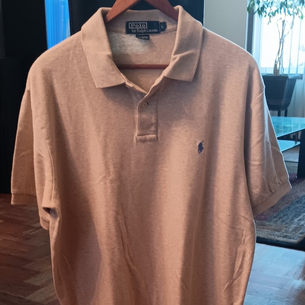 Men's Ralph Lauren Polo Short Sleeve Gray Shirt Size (L)